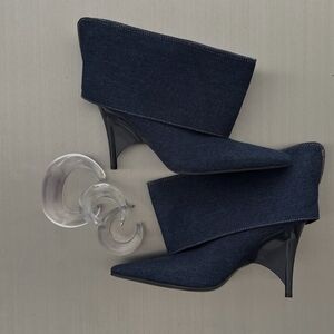 Stylish Denim Heeled Boots